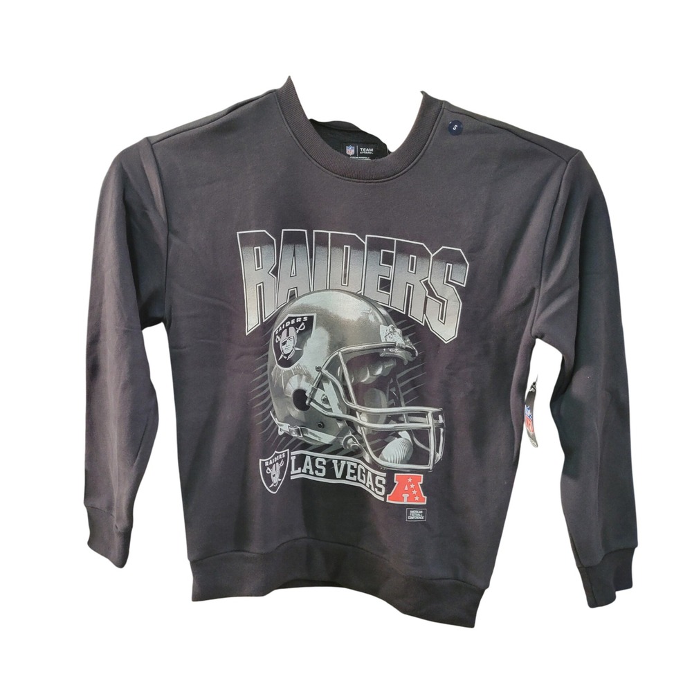 Las Vegas Raiders NFL‎ Team Apparel Mens Small Football Helmet Sweatshirt